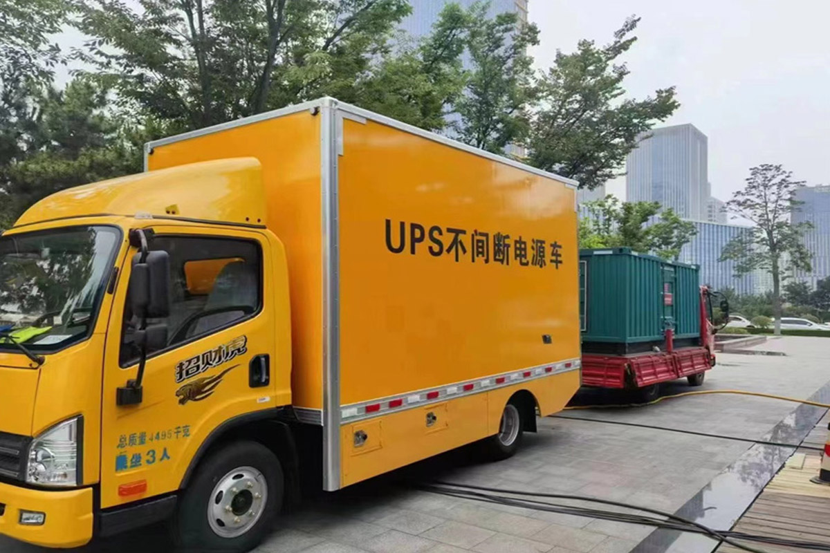 长安发电机租赁施工现场