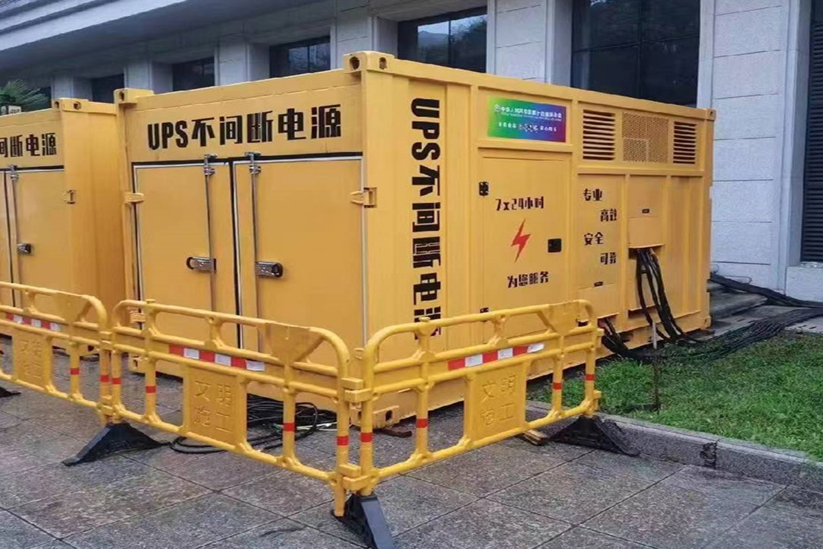 长安发电机租赁施工现场