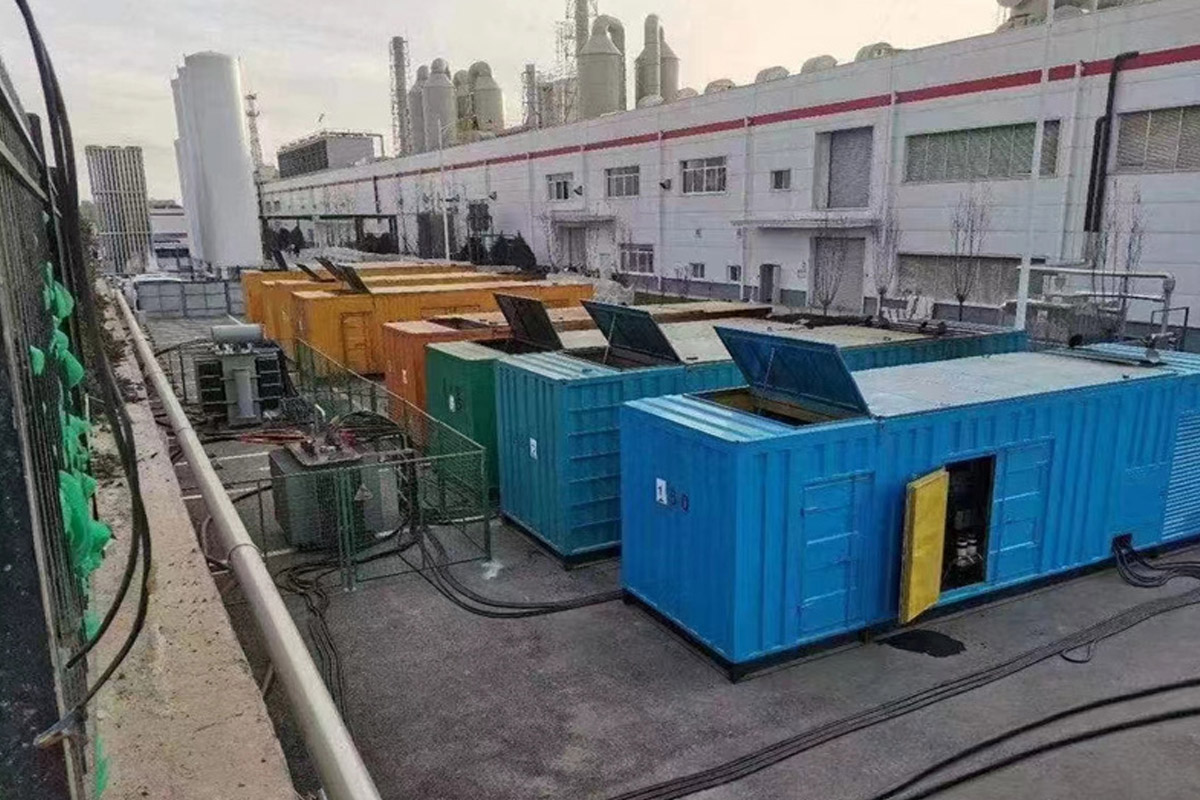 长安发电机租赁施工现场